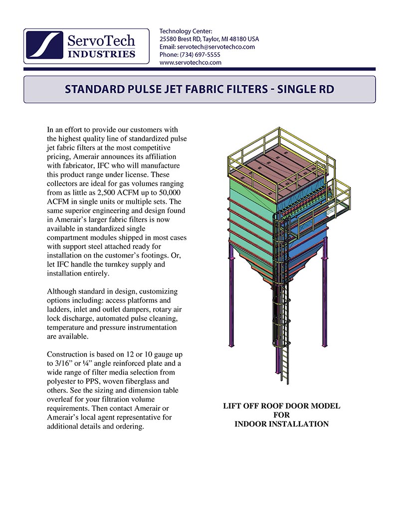 SPJ Fabric Filters - Single RD